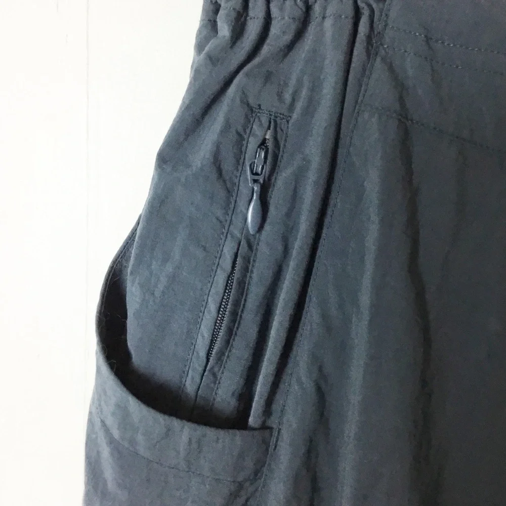REI Men's Cargo Convertible Pants Belted Nylon Hiking Trail Gray Size L Gray